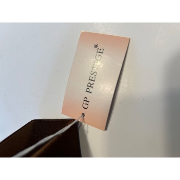 Women's Gp Prestige Purse Beaded Coffee Color Clutch Silver Chain Strap - Picture 2 of 12